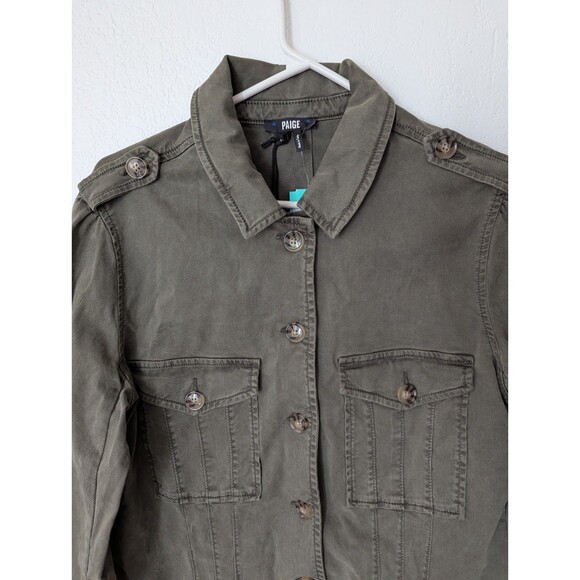 Paige Boho Boxy Cropped Pacey Jacket  Vintage Ivy Green Size Large New - Picture 4 of 8